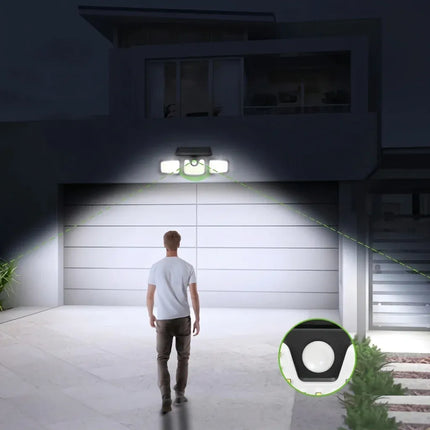 Trendbay 1pc 74-LED Solar Motion Sensor Wall Light 3-Level
