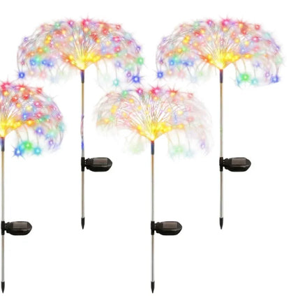 4Pack Solar Firework String Lights 360 Colorful LEDs