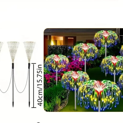 4Pack Solar Firework String Lights 360 Colorful LEDs