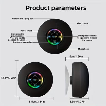 Portable Wireless Speaker with Suction Cup
