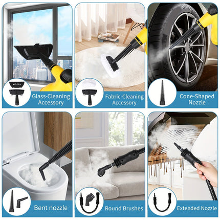 Handheld Steam Cleaner with 1000W 9 Accessories