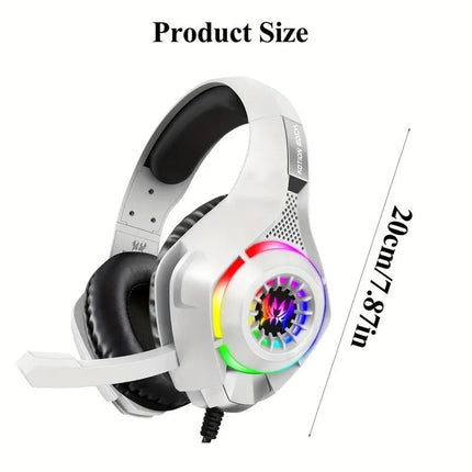 Gaming Headset with Mic & LED Lights