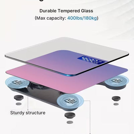 High-Precision Smart Bathroom Scale with LCD Display