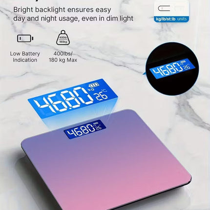 High-Precision Smart Bathroom Scale with LCD Display