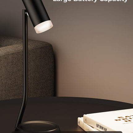 Cordless Table Lamps, Battery Operated Portable Table Light with Magnetic Adjustable Angle Head, 5000mAh Rechargeable Lamp with CCT Dimming for Patio Party Restaurant Dining Home 2 Packs