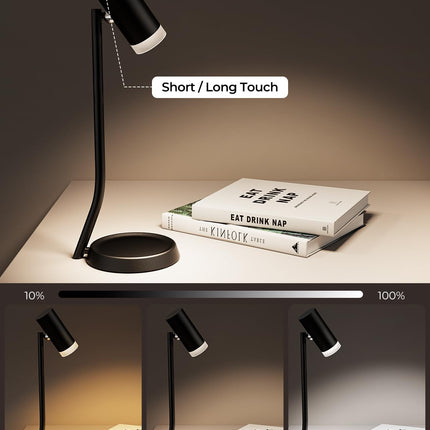 Cordless Table Lamps, Battery Operated Portable Table Light with Magnetic Adjustable Angle Head, 5000mAh Rechargeable Lamp with CCT Dimming for Patio Party Restaurant Dining Home 2 Packs