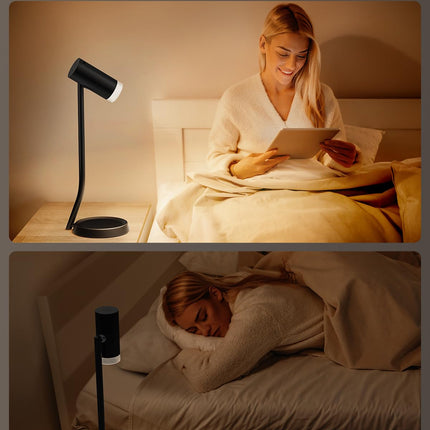 Cordless Table Lamps, Battery Operated Portable Table Light with Magnetic Adjustable Angle Head, 5000mAh Rechargeable Lamp with CCT Dimming for Patio Party Restaurant Dining Home 2 Packs