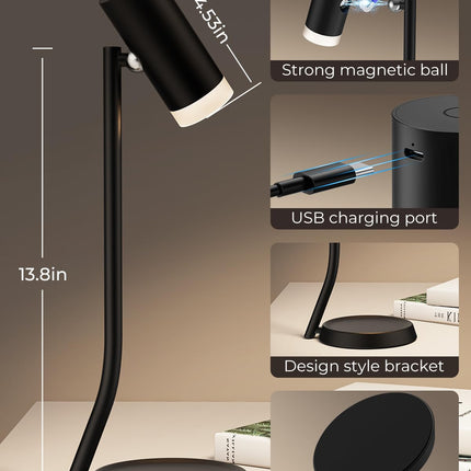 Cordless Table Lamps, Battery Operated Portable Table Light with Magnetic Adjustable Angle Head, 5000mAh Rechargeable Lamp with CCT Dimming for Patio Party Restaurant Dining Home 2 Packs