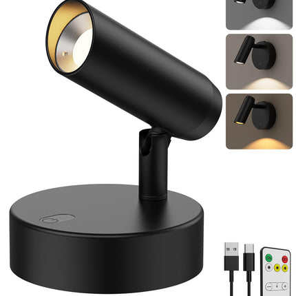 Spotlights Indoor, No-Glare Rechargeable Floor Can Light for Plants with Remote, Wireless Art Accent Spot Lights Uplight for Painting, Picture, Dartboard, Home, Corner Sofa Display