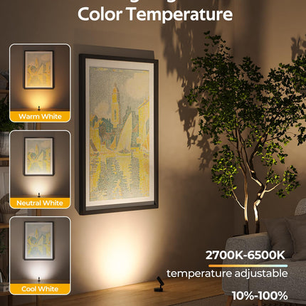 Spotlights Indoor, No-Glare Rechargeable Floor Can Light for Plants with Remote, Wireless Art Accent Spot Lights Uplight for Painting, Picture, Dartboard, Home, Corner Sofa Display
