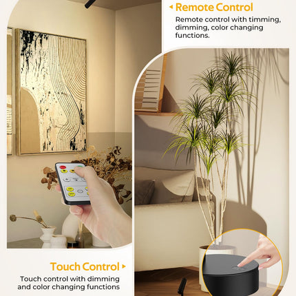 Spotlights Indoor, No-Glare Rechargeable Floor Can Light for Plants with Remote, Wireless Art Accent Spot Lights Uplight for Painting, Picture, Dartboard, Home, Corner Sofa Display