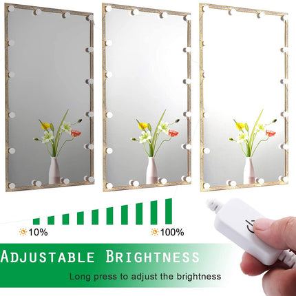 Hollywood Mirror Lights Makeup Vanity Lights, LED Vanity Mirror Lights Kit for Dressing Table, Dimmable and Adapter Plug in, Mirror Not Included (16 Bulbs Natural White)