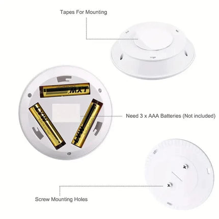 6 LED Light Set with Remote - Cool White for Cabinets & Displays