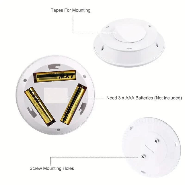 6 LED Light Set with Remote - Cool White for Cabinets & Displays