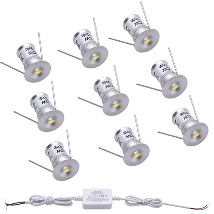 Mini LED Downlights for Ceiling 9 Pack,Cold White 6000K LED Recessed Ceiling Lights Spot Lights for Living Room Bedroom Kitchen Garden [Energy Class E]