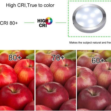 Linkable Under Cabinet LED Lighting 12V Dimmable Puck Lights with Wireless RF Remote Control, Hardwired & Wall Plug in for Kitchen Mood Lighting,Warm White