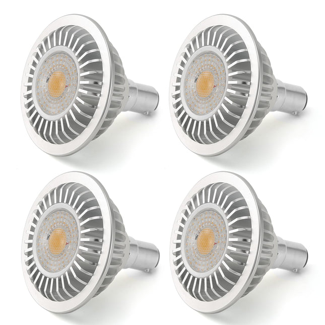 AR70 LED Light Bulb BA15D B15 Base, AC/DC12V Input, 7W 500lm for Home Household Commercial Lighting, 50W Halogen Lamp Replacement(Warm White,4 Pack)