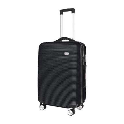 24" Digital Weighing Scale and USB Charging Port Lightweight Luggage Suitcase Silver Black