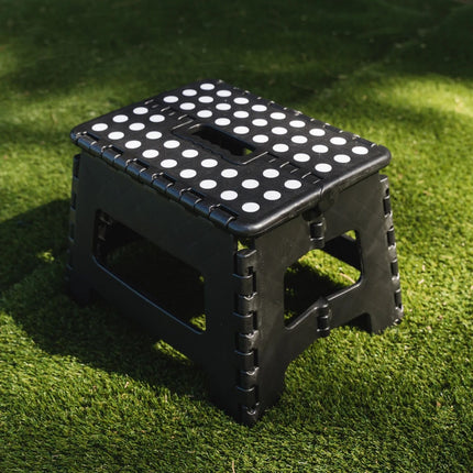 Stool Portable Plastic Foldable Chair Outdoor Bathroom Kitchen Adult Kids Black