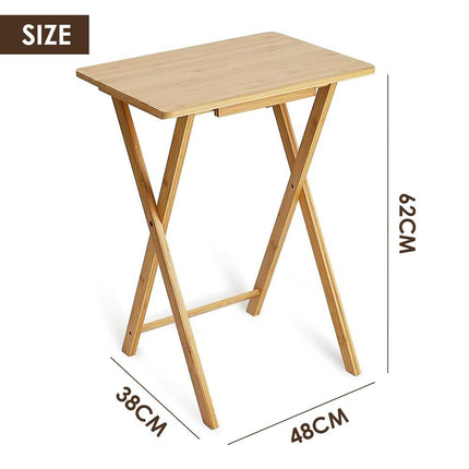 Foldable Bamboo Laptop Table, Bed Tray & Snack Table – Portable & Space-Saving