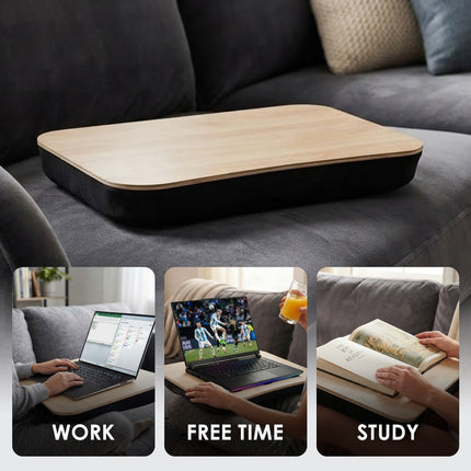 Portable Bamboo Laptop Lap Desk, Bed Tray Table & Workstation for Home, Office, Study & Travel