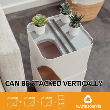 18L Stackable Plastic Kitchen Trash Bin Household Classification Storage Box