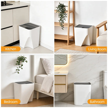18L Stackable Plastic Kitchen Trash Bin Household Classification Storage Box