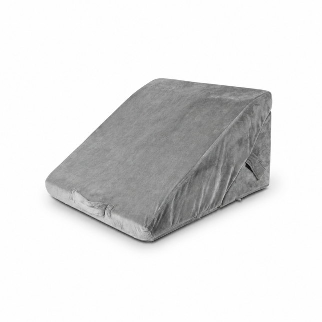 Adjustable Memory Foam Wedge Pillow with Washable Velvet Cover for Bed Sofa Reading(55x55x33cm)