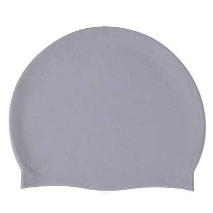 Silicone Swimming Cap Large Waterproof Swim Hat for Long Hair Men Women Adults-Grey