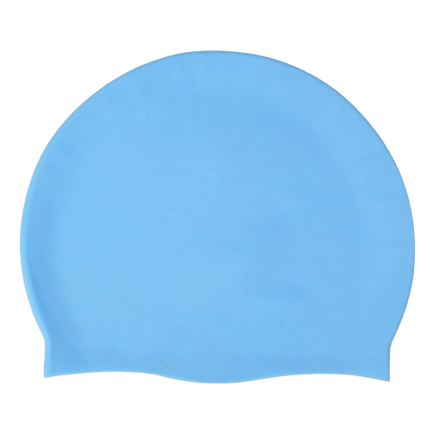 Silicone Swimming Cap Large Waterproof Swim Hat for Long Hair Men Women Adults-Blue