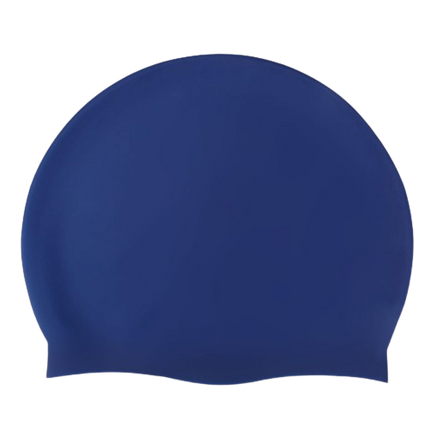Silicone Swimming Cap Large Waterproof Swim Hat for Long Hair Men Women Adults-Navy