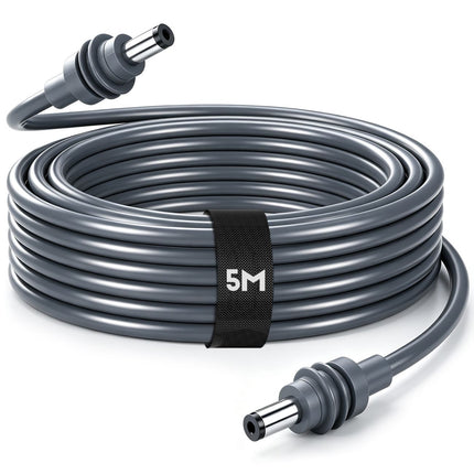 DC to DC Power Cable for Starlink Mini 5M 16AWG 5.5x2.1mm Waterproof Extension Cord 12V-24V for RV Caravan Camping Vehicle Boat Off-Grid
