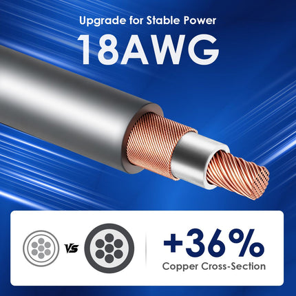 DC to DC Power Cable for Starlink Mini 5M 16AWG 5.5x2.1mm Waterproof Extension Cord 12V-24V for RV Caravan Camping Vehicle Boat Off-Grid