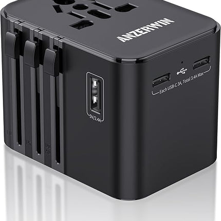 Universal International Power Adapter 2 USB-C &1 USB A