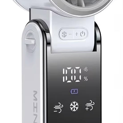 Portable Handheld Fan, Rechargeable Battery Powered with High-Speed Turbo for Strong Wind & Rapid Cooling, Aesthetic Design
