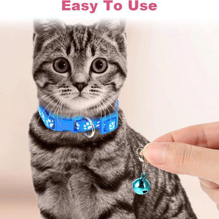 20 pcs Pet Bells for Dog Cat Collar, Metal Round Collar Charms Loud Crisp Sound with Clasps, Kitten Small Animal Pendant Accessories, Christmas Decoration Jingle Bell(Colourful)