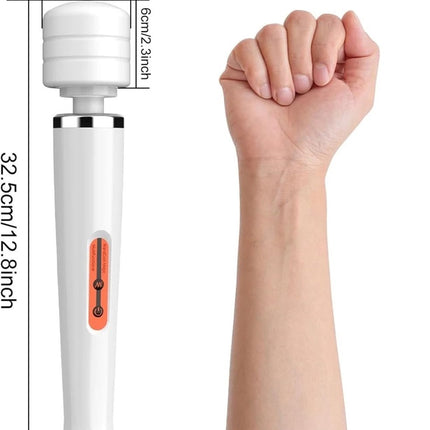 Vibrator - Dildo | Sex Toys for Couples - Sex Toys for Women - Sex Games - Sex Toys - Adult Sex Products - Powerful Vibrator, 10 Speeds, Nipple and Clitoris Stimulation - Electric Plug-In Massager (White)
