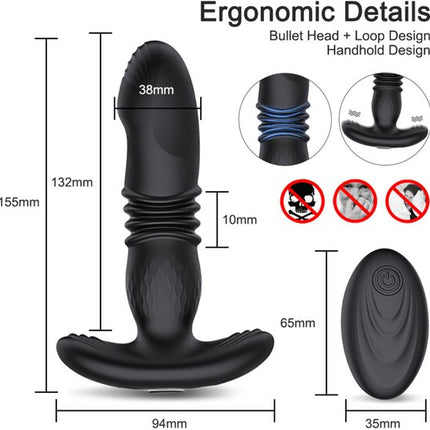 Sex toys for women - Sex toys for couples - Sex games - Retractable anal plug - Vibrating - Wearable - Unisex vibrator - Sex toys for adults - Remote control