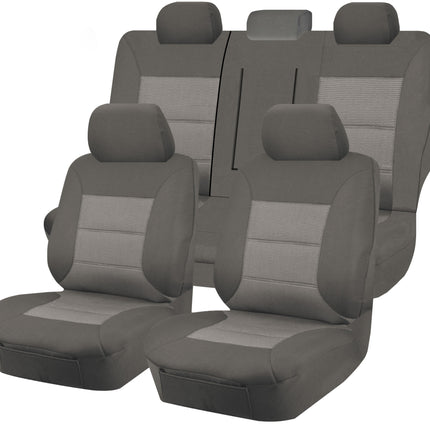 Seat Covers for TOYOTA HIACE CREW VAN LWB 02/2019 -ON 2 ROWS PREMIUM GREY