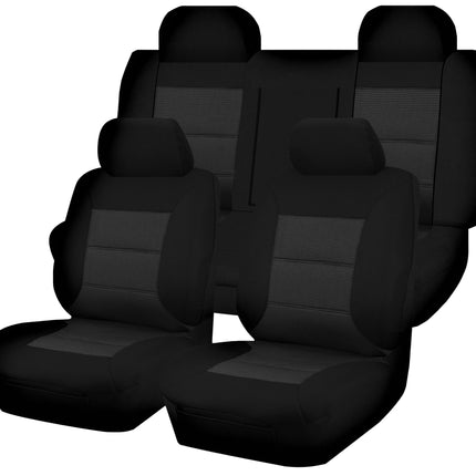 Seat Covers for FORD FALCON FG SERIES 05/2008 - 2016 4 DOOR SEDAN FR BLACK PREMIUM