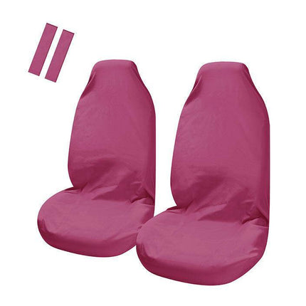 Universal Pulse Throwover Front Seat Covers - Bonus Seat Belt Buddies | Pink