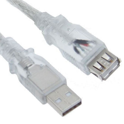 ASTROTEK USB 2.0 Extension Cable 3m - Type A Male to Type A Female Transparent Colour RoHS CBAT-USB2-AA-5M