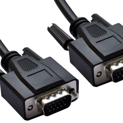 ASTROTEK VGA Cable 2m - 15 pins Male to 15 pins Male for Monitor PC Molded Type Black CB8W-RC-3050F CBAT-VGA-MM-3M