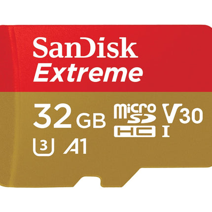 SANDISK 32GB Extreme microSD SDHC SQXAF V30 U3 C10 A1 UHS-1 100MB/s R 60MB/s W 4x6 SD Adaptor Android Smartphone Action Camera Drones