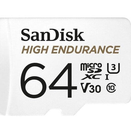 SANDISK 64GB High Endurance micro SDXC V30 u3 C10 UHS-1 100MB/s R 40MB/s W SD Adaptor Android Smartphone Action Camera Drones