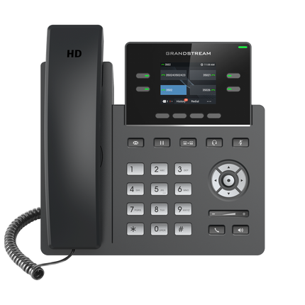GRANDSTREAM GRP2612P 4 Line IP Phone, 2 SIP Accounts, 320x240 Colour Screen, HD Audio, Powerable Via POE