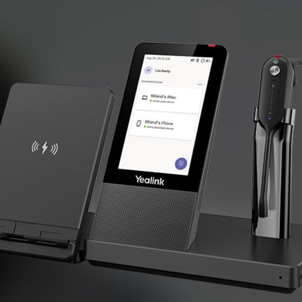 YEALINK WH67 Standard UC DECT Wireless Headset With Touchscreen, Busy light On Headset. All Devices in One. All Connection in One. All Control in One