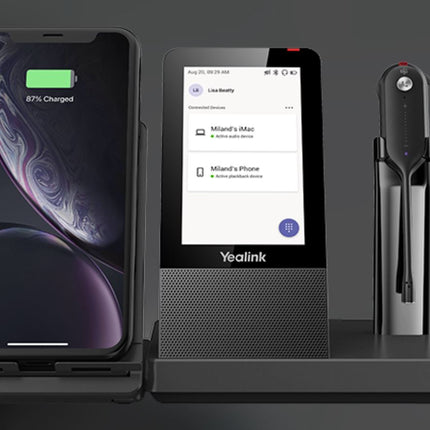 YEALINK WH67 Standard UC DECT Wireless Headset With Touchscreen, Busy light On Headset. All Devices in One. All Connection in One. All Control in One