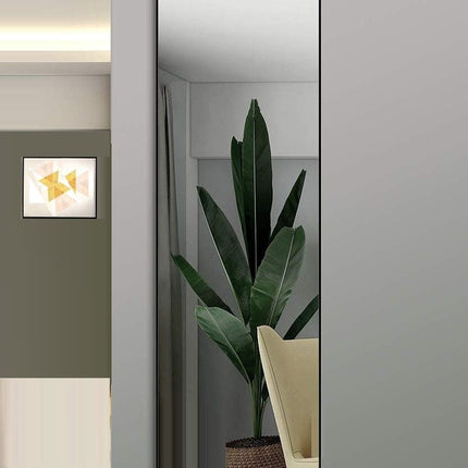 Full-Length Mirror Long Standing for Bedroom and Bathroom (106 x 35 cm, Black)