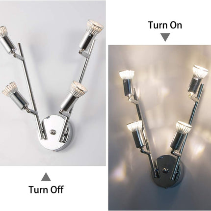 Modern 4 Light Track Lighting Kit LED (Chrome)